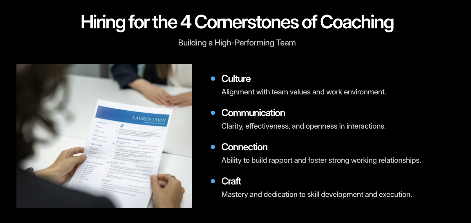 Hiring for the 4 C's