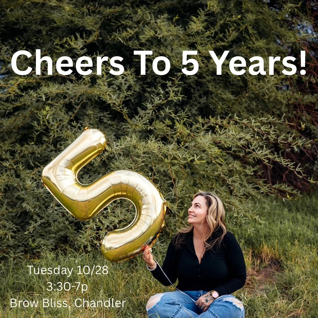 Only 6 more Sleeps until Cheers to 5 Years AND Brow Bliss&rsquo;s Unveiled Event!! Will you be there?? You probably shouldn&rsquo;t miss it 😉 See you there!

&bull;Desert Sun Aesthetics&bull;
Tox &bull; Fillers &bull; Biorevitalization 
👩🏻Sophia |