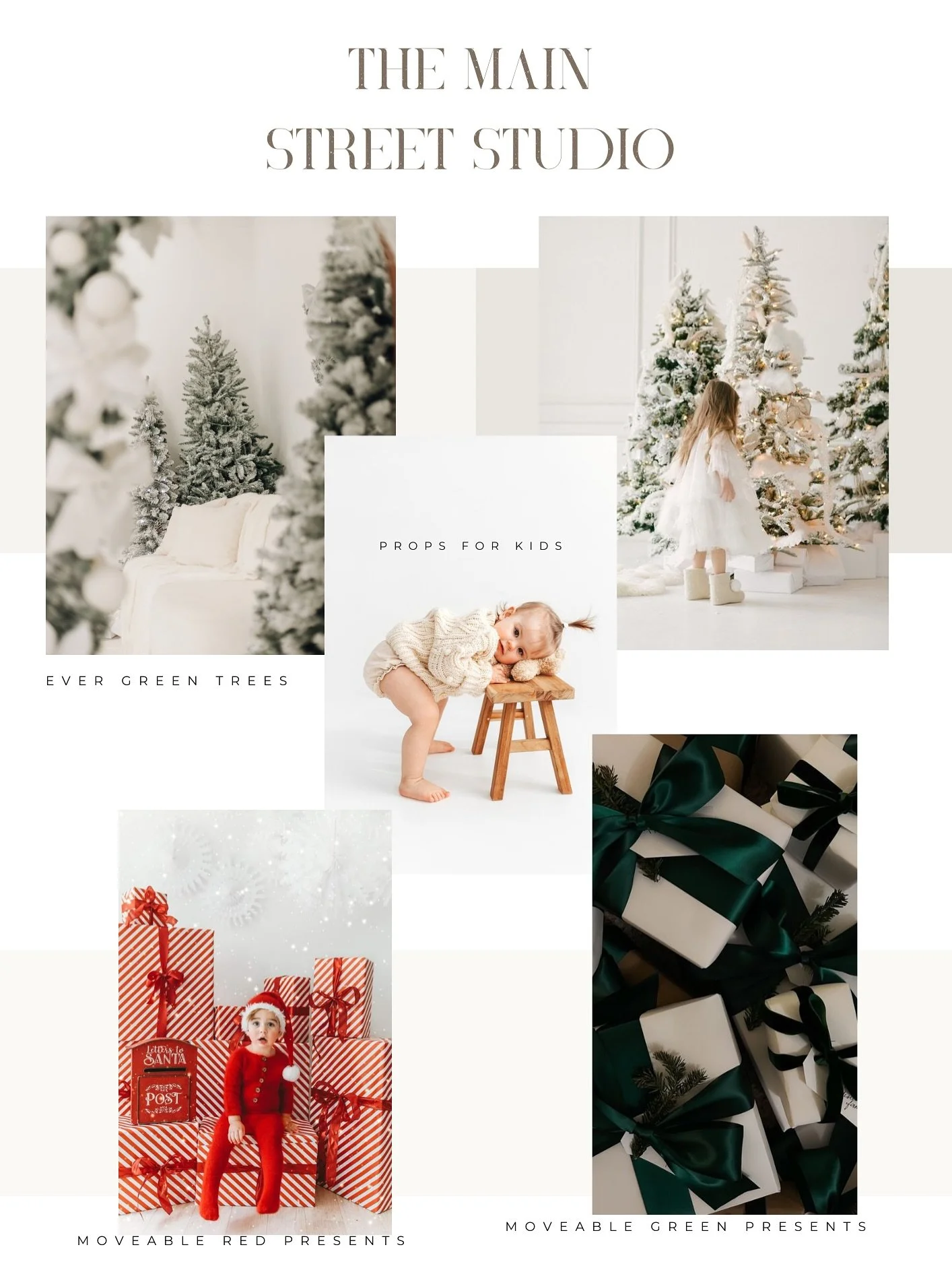 ✨In case you missed it&hellip; our holiday setup mood board is here! ✨
The studio will be transformed November 17th &ndash; December 5th with evergreens, moveable presents, and cozy props for kids. 🎄🎁

📸 Very limited spots remain &mdash; photograp
