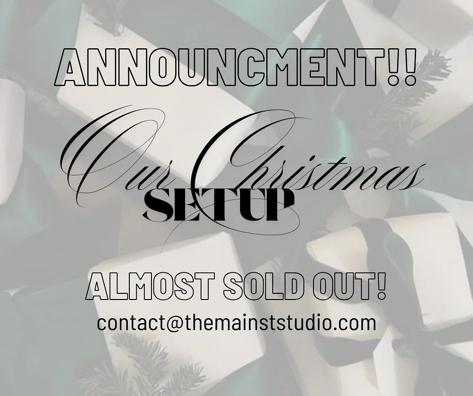 🎄 Calling all photographers! 🎄

Our Christmas Setup is almost SOLD OUT! ✨
We only have a few dates left:
📸 November 24&ndash;27
📸 December 1&ndash;5

$100/hour &mdash; just walk in and start shooting your clients in our stunning holiday setup! 🎁