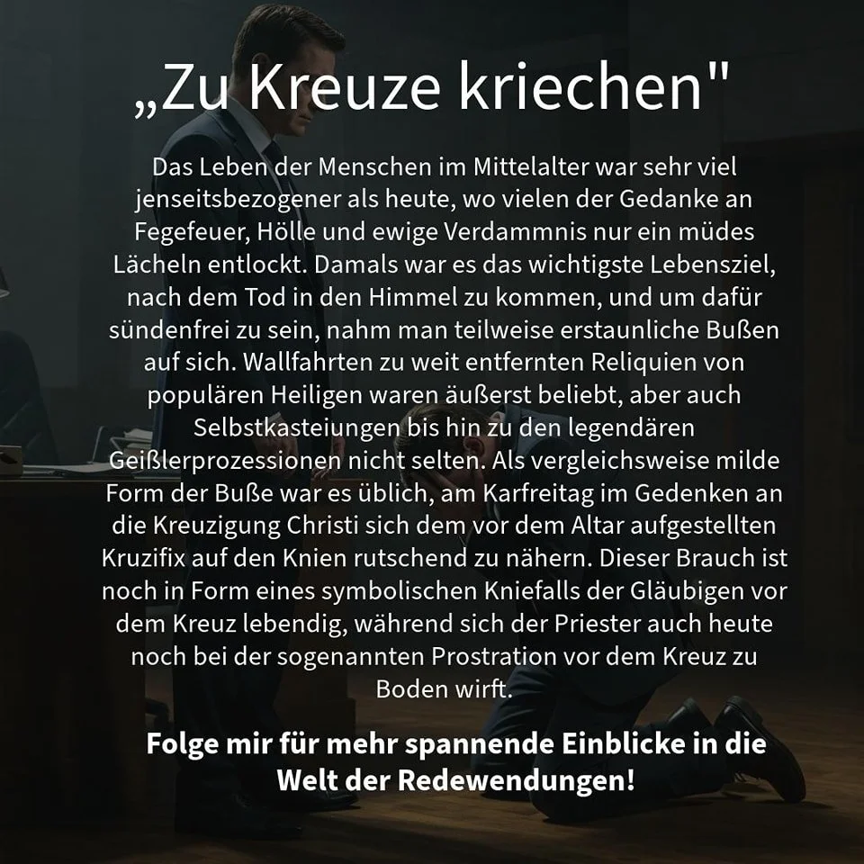 Als Bu&szlig;e auf den Knien zum Altar &ndash; ein Ausdruck mittelalterlicher Fr&ouml;mmigkeit.

#Mittelalter #Bu&szlig;e #Fr&ouml;mmigkeit #Kirche #Religion #Geschichte #Karfreitag #Geschichte