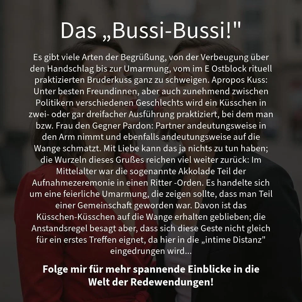 Vom mittelalterlichen Ritterschlag zum modernen Wangenkuss &ndash; eine Geste der Verbundenheit.

#K&uuml;sschen #Gru&szlig; #Mittelalter #Ritter #Akkolade #Freundschaft #Brauch #Tradition #Geschichte