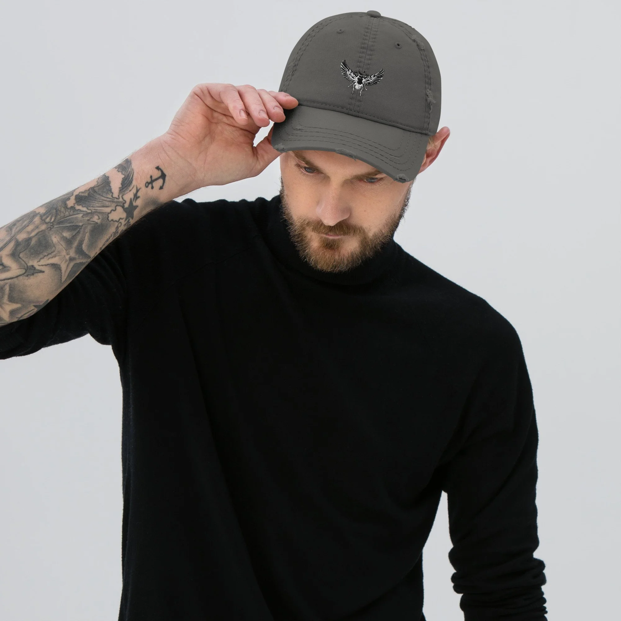 Distressed Dad Hat - ProstarMarketing - 68E133EC66C98_Charcoal-Grey