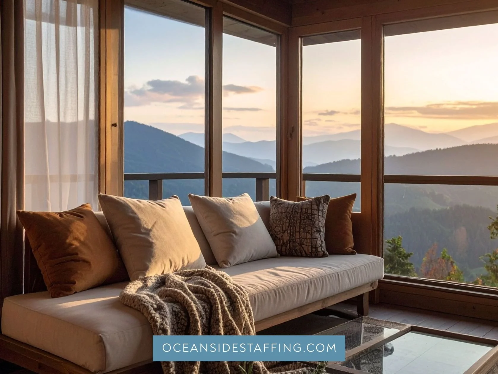 sprawling mountain estate overlooking view