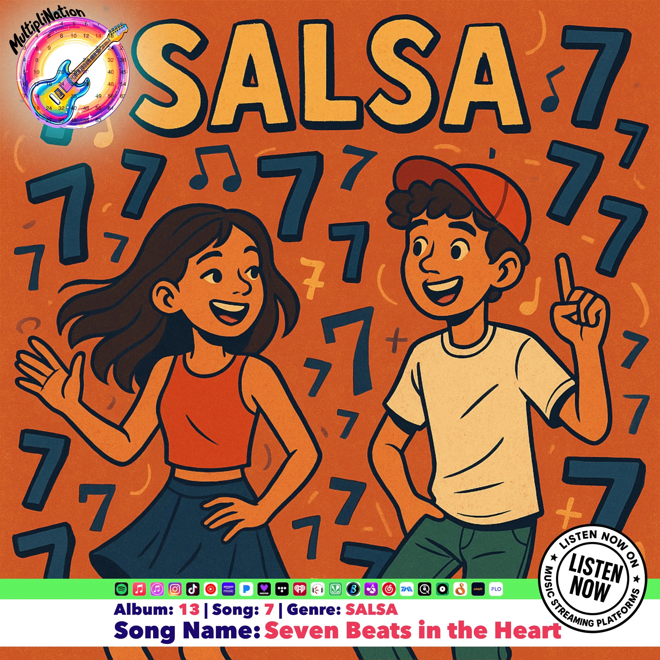 🎶 Multiplying by Seven with Salsa: Learn, Move, and Remember with MultipliNation