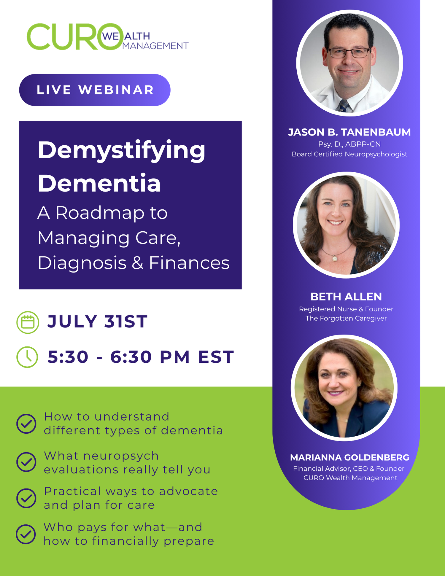 Demystifying Dementia - A Roadmap to Managing Care, Diagnosis & Finances