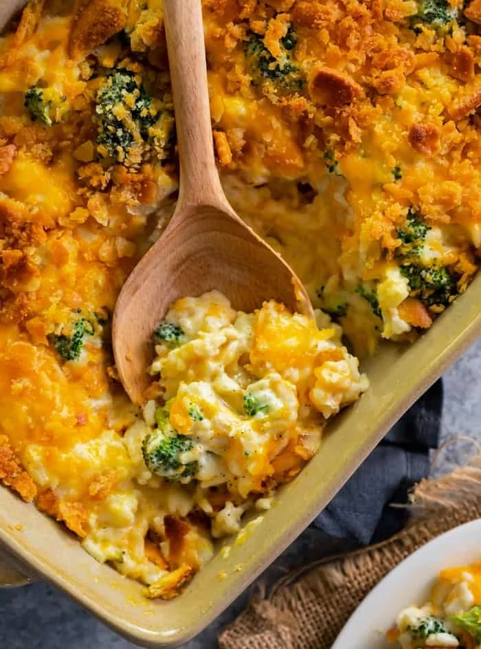 Cheddar Broccoli Rice Casserole