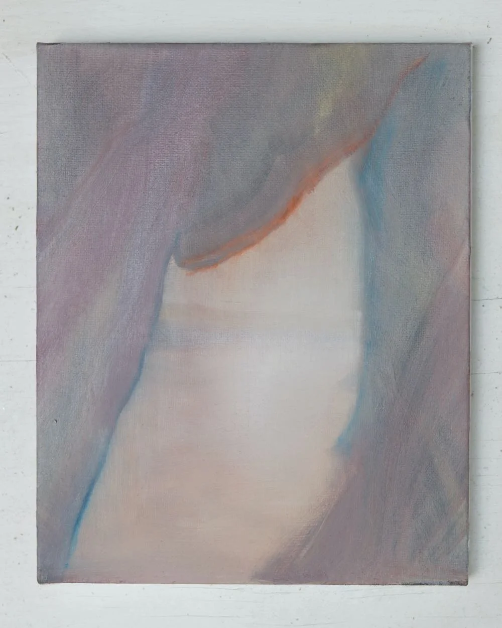 a washed out scene of a beach from the POV of a cave