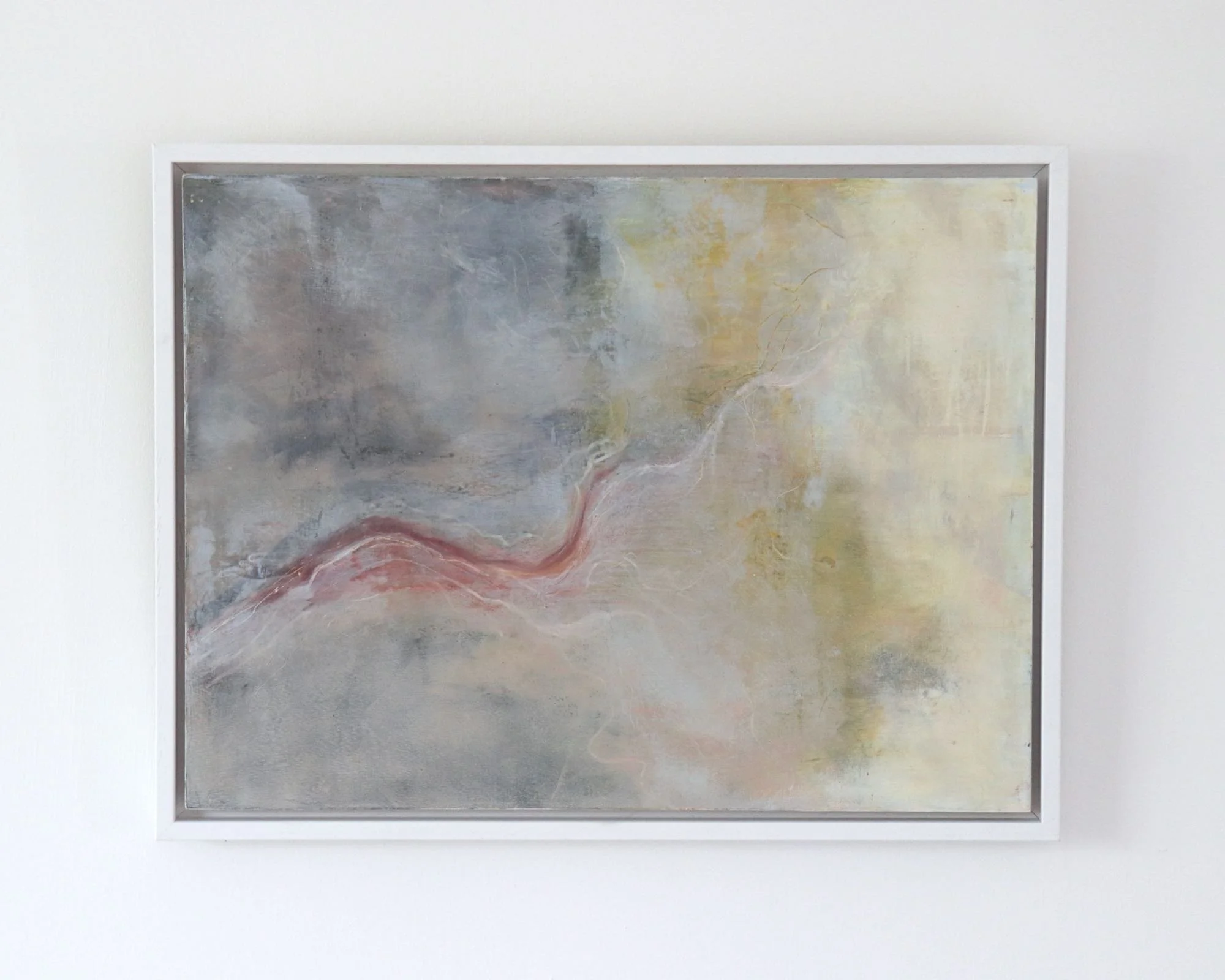 undergrowth abstract painting oil and cold wax