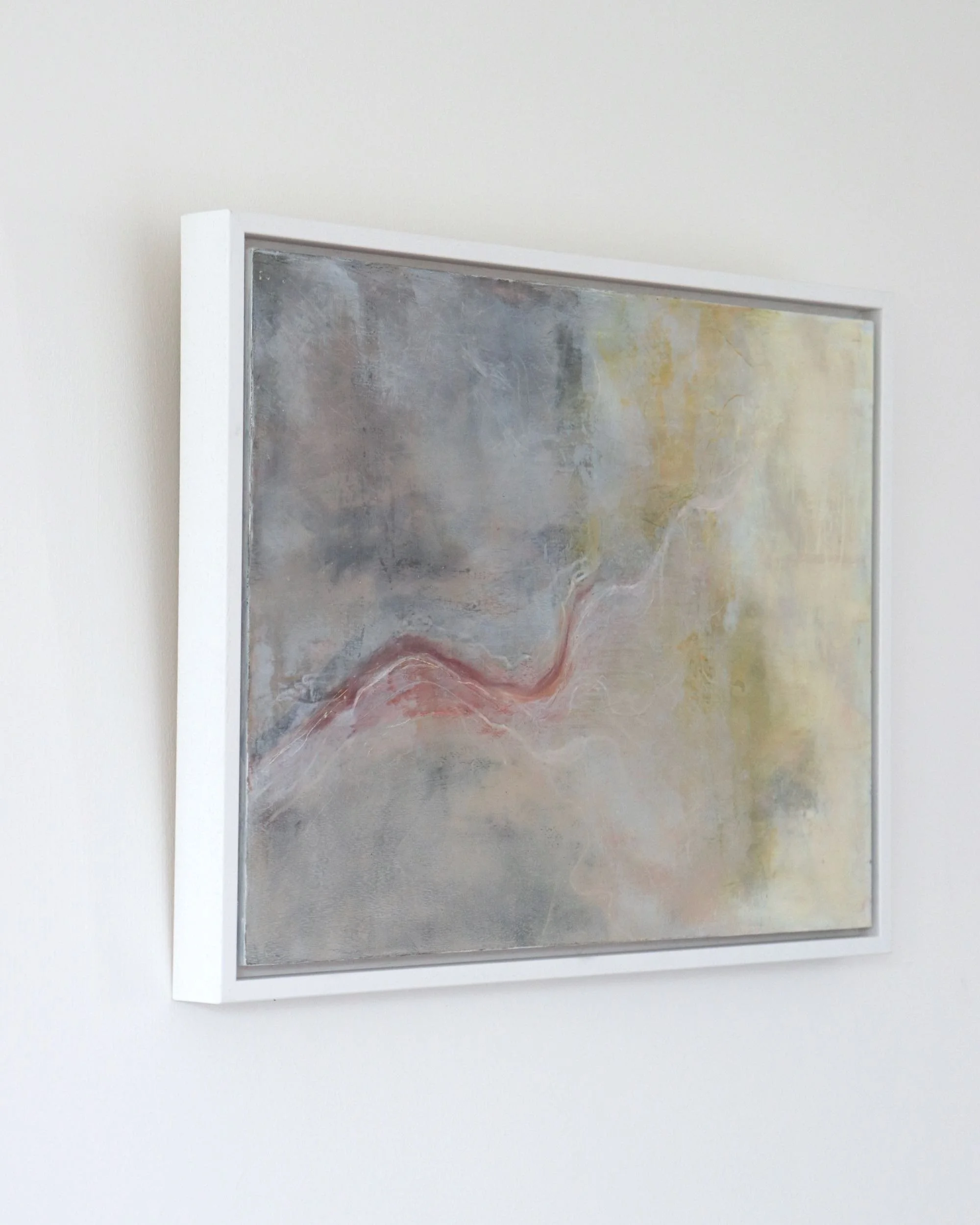 undergrowth abstract painting with oil and cold wax