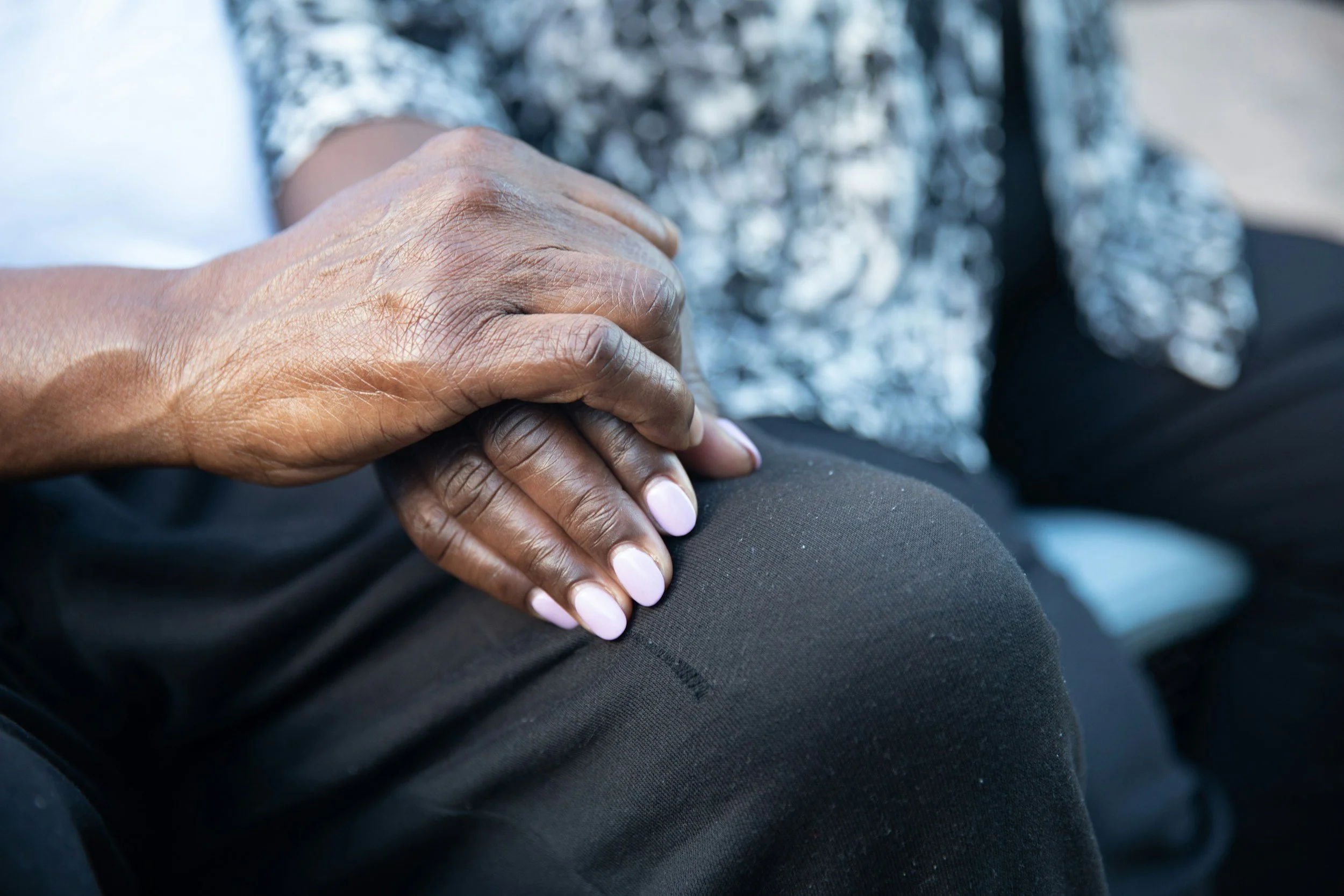 Close-up of a couple holding hands