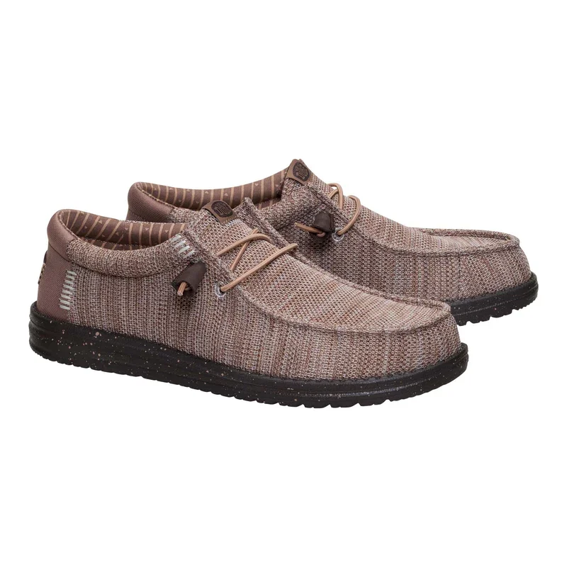 Hey Dude Men's Wally Stretch Sox Deep Taupe