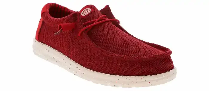 Hey Dude Men's Wally Stretch Sox Red