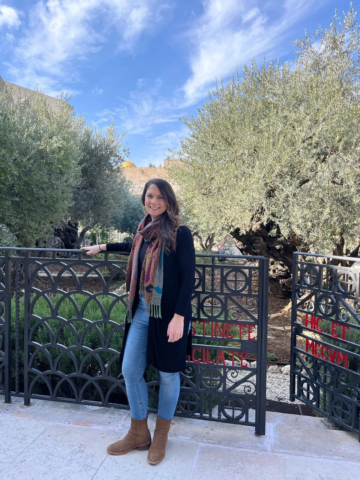 Jenny Duncan at the Garden of Gethsemane