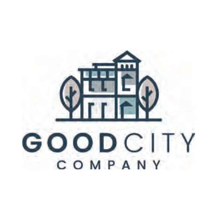 Logo with a house and trees above the text 'Good City Company'.