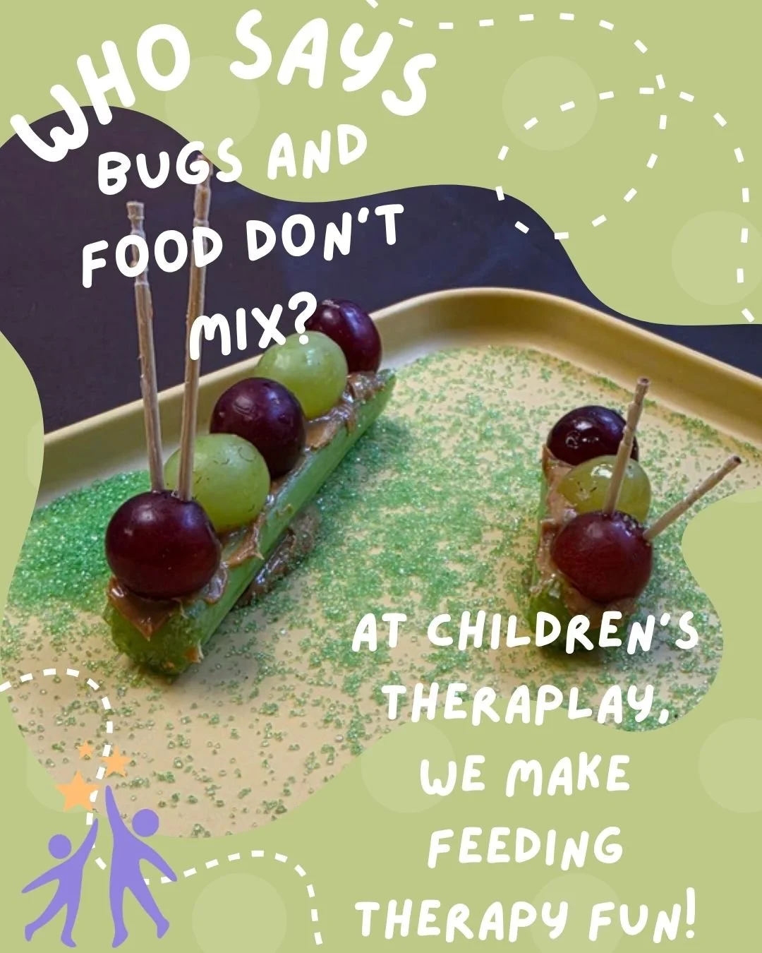 Who says bugs and food don&rsquo;t mix? At Children&rsquo;s Theraplay, we turn feeding therapy into something fun, creative, and engaging for kids. Because every tiny bug-bite is a big step forward!

#ctplaymn #feedingtherapy