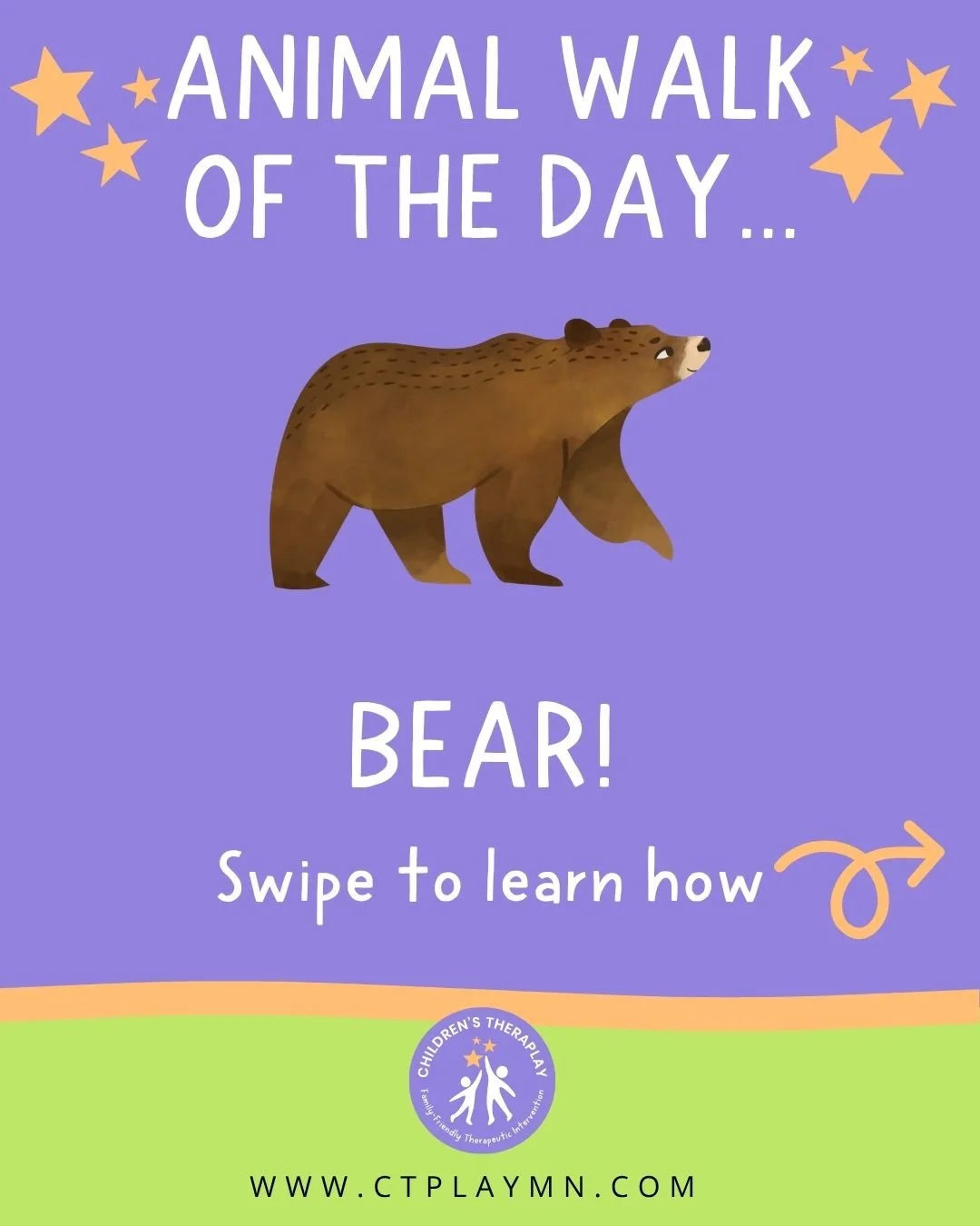 Our Animal Walk OTD is BEAR! 🐻

#ctplaymn #animalwalks