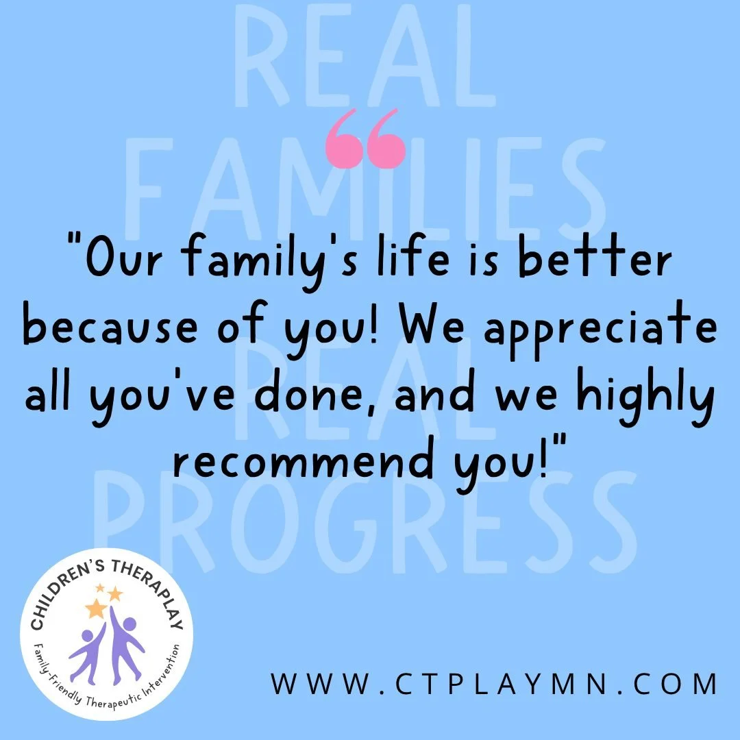 There is nothing more meaningful to us than hearing how therapy has made a difference for a child and their family. 💜

#CTPlayMN #realfamiliesrealprogress