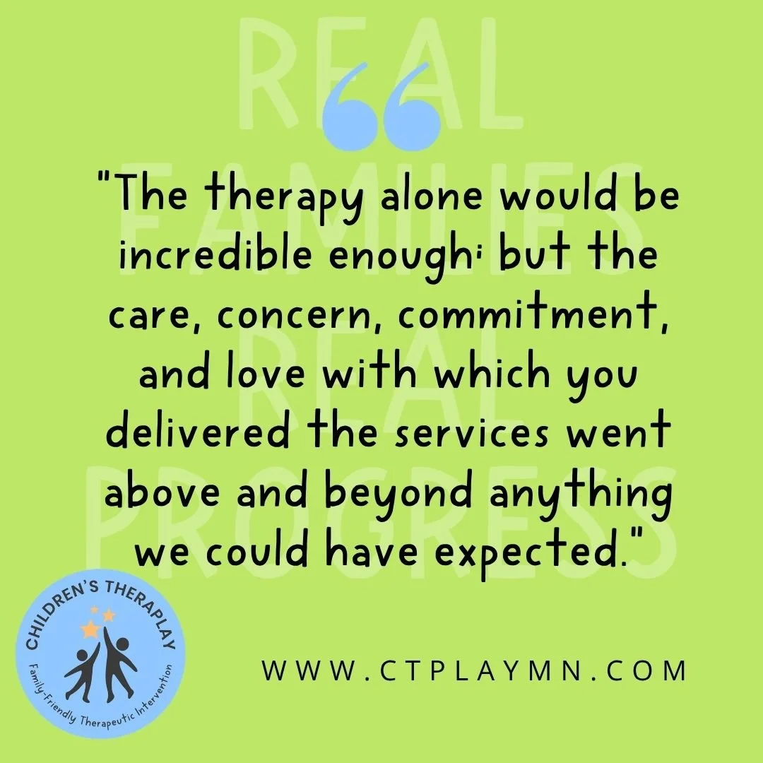 Effective therapy starts with genuine care and meaningful connection. 💚 Thank you to the families who trust us to support, encourage, and celebrate their children every step of the way.

#CTPlayMN #realfamiliesrealprogress