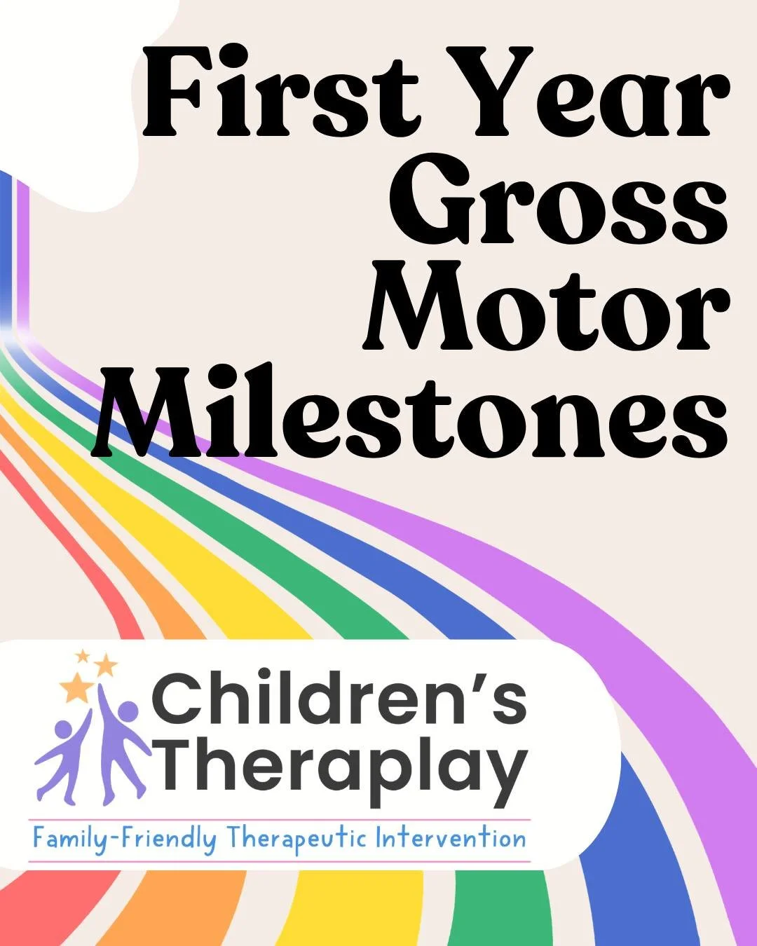 October is National Physical Therapy Month! Here is a brief overview of some gross motor milestones you can expect in the first year. Worried your little one isn't quite keeping up? Trust your gut! Early intervention is best for supporting developmen