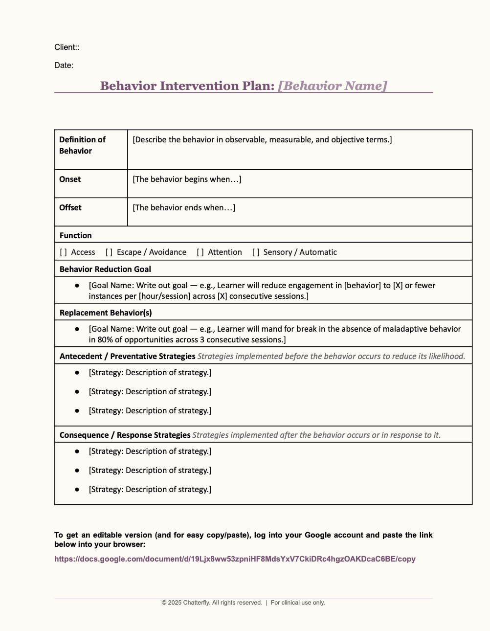 BIP Template