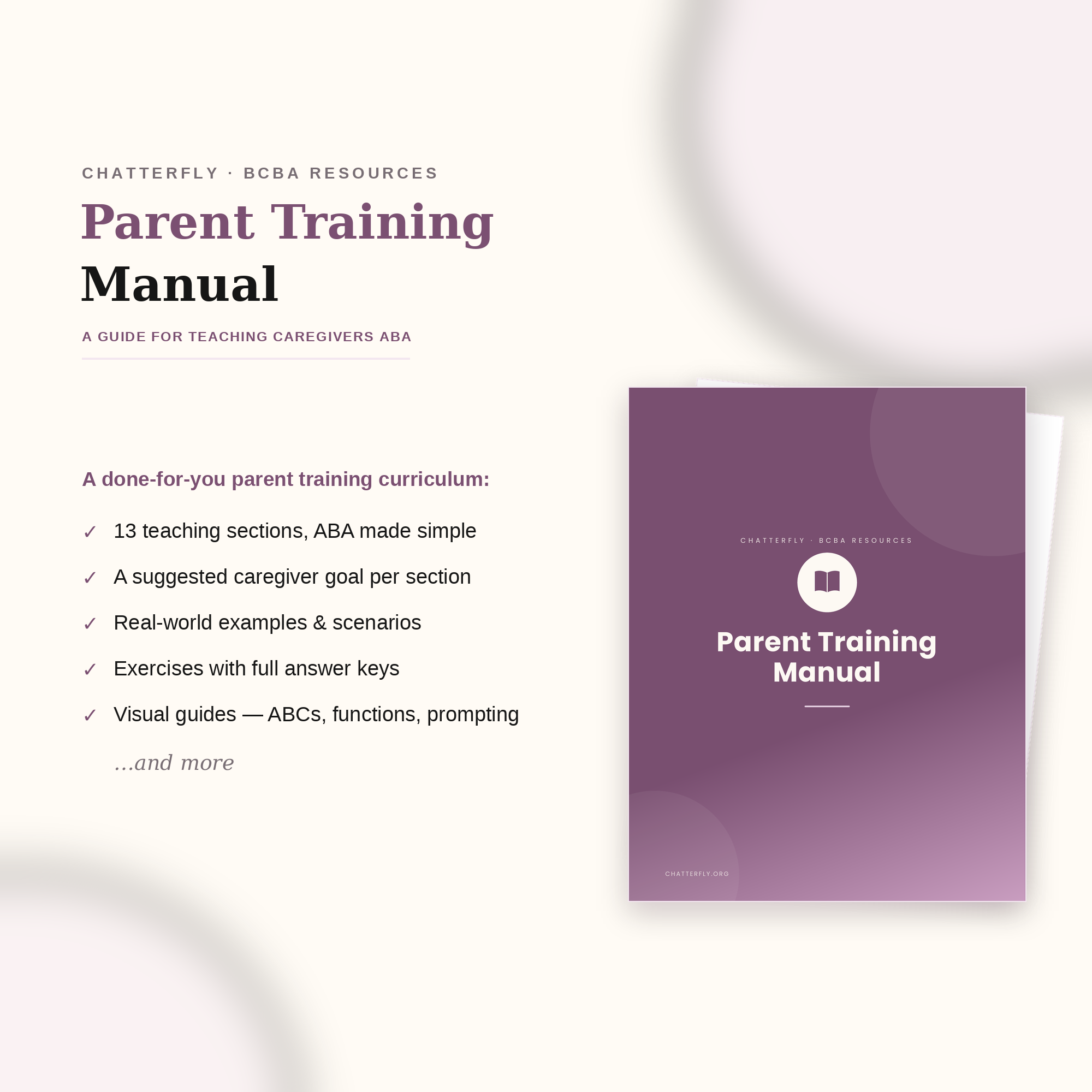 Parent Training Manual