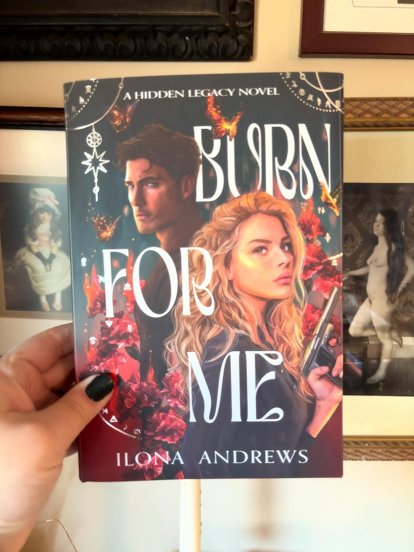 She&rsquo;s here and she&rsquo;s gorgeous. My Hidden Legacy special editions by @ilona_andrews just arrived from @the.arcane.society and I am in love.  These COLORS. The CARNATIONS. What better time for these to arrive? #CoverLustFriday