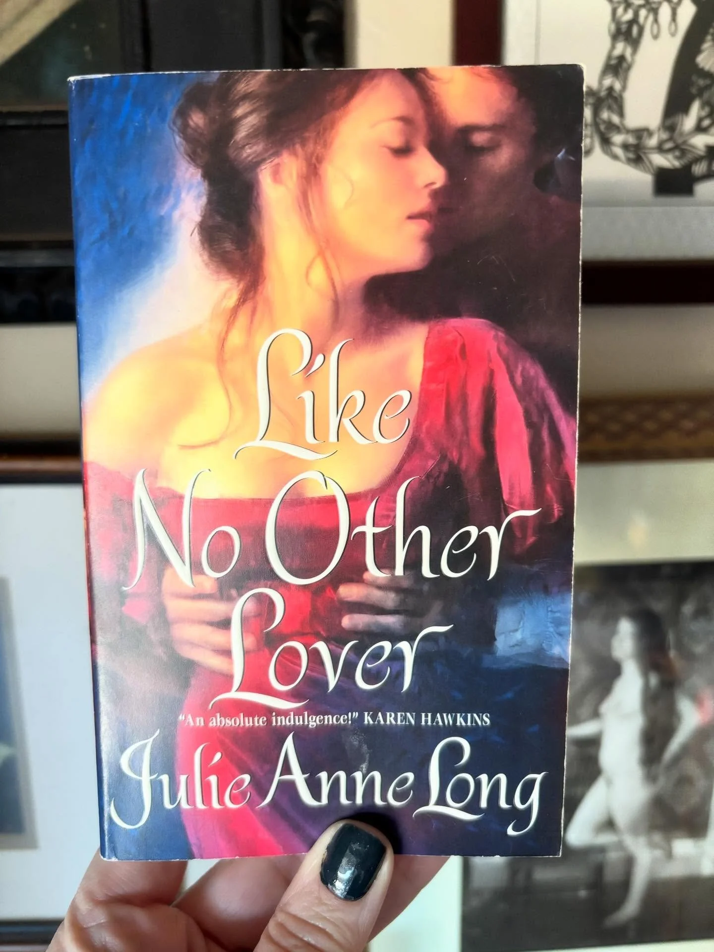 Happy #CoverLustFriday! Thought I&rsquo;d give some love to one of my favorite covers in Julie Anne Long&rsquo;s Pennyroyal Green series. Like No Other Lover is the second book and I love that this cover gives a subtle nod to an extremely memorable m