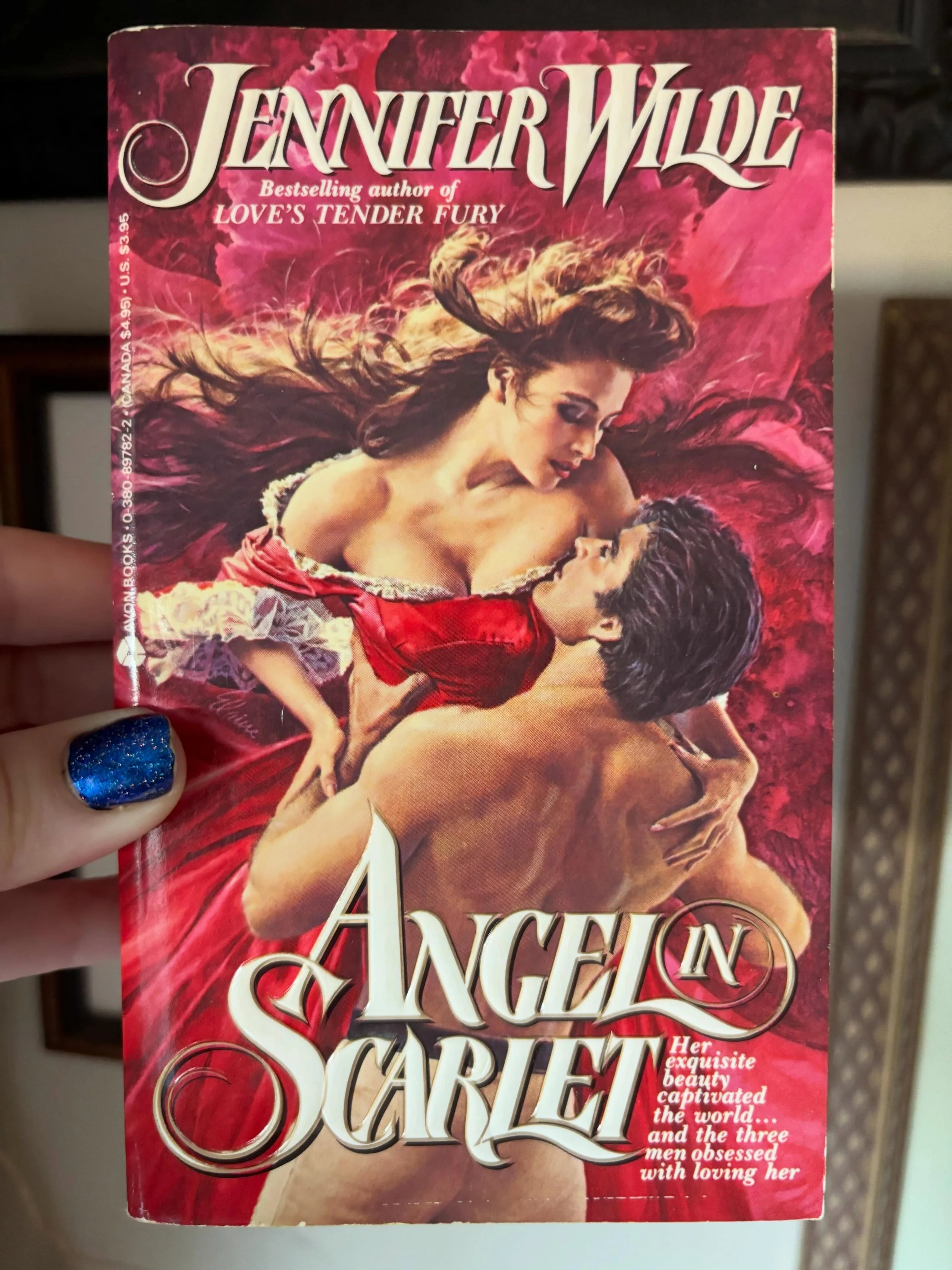 Friday is for cover lust and today&rsquo;s entry from cover artist H. Tom Hall is aflame with panache, drama, yearning, heaving bosoms, and buff breeches. And red red red. Jennifer Wilde was the historical pen name of Tom E. Huff, who also wrote goth