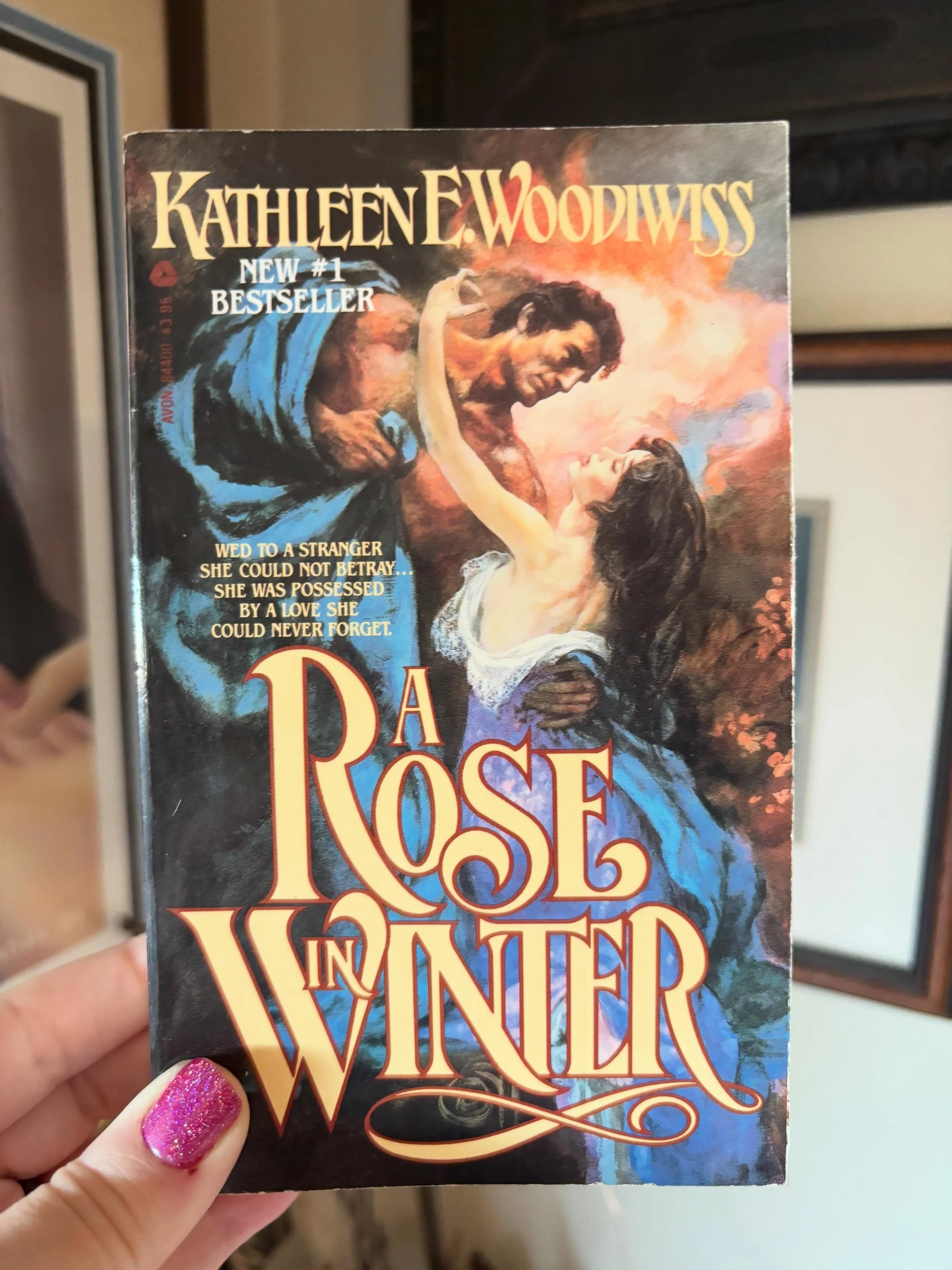 Happy #CoverLustFriday, mes amies! I have another H. Tom Hall for your perusal today, in all its sweeping Renaissance glory; a dreamy, pastel clinch that should be the definitive cover of Kathleen E. Woodiwiss&rsquo; A Rose in Winter, but somehow we 