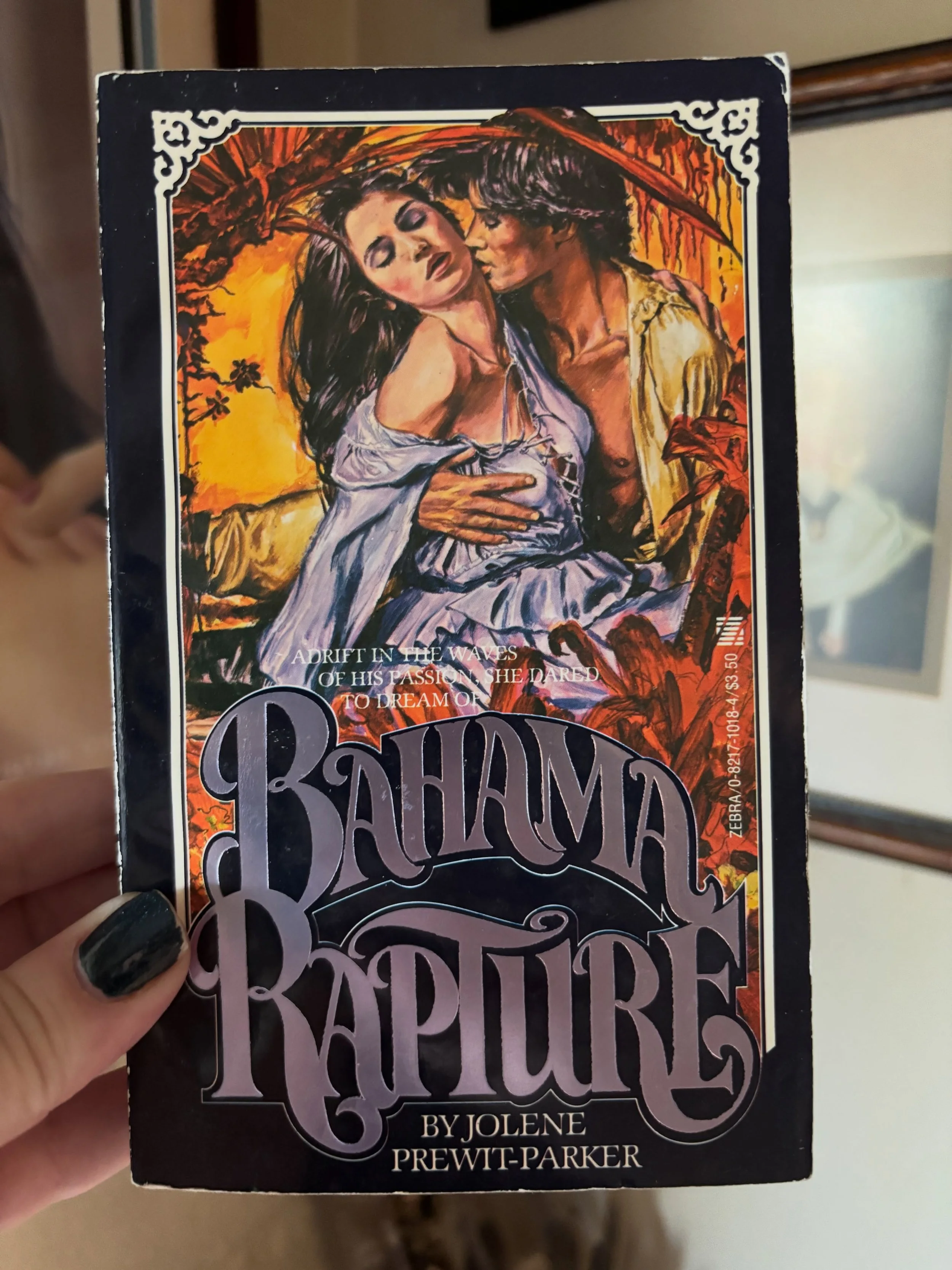 Listen, everything about this book&rsquo;s summary gives me the ick so I will not be reading it, but what a GREAT cover. I can&rsquo;t track down artist info but this loooooooks like it could be Ray Kursar? I love how vivid the background is, and the