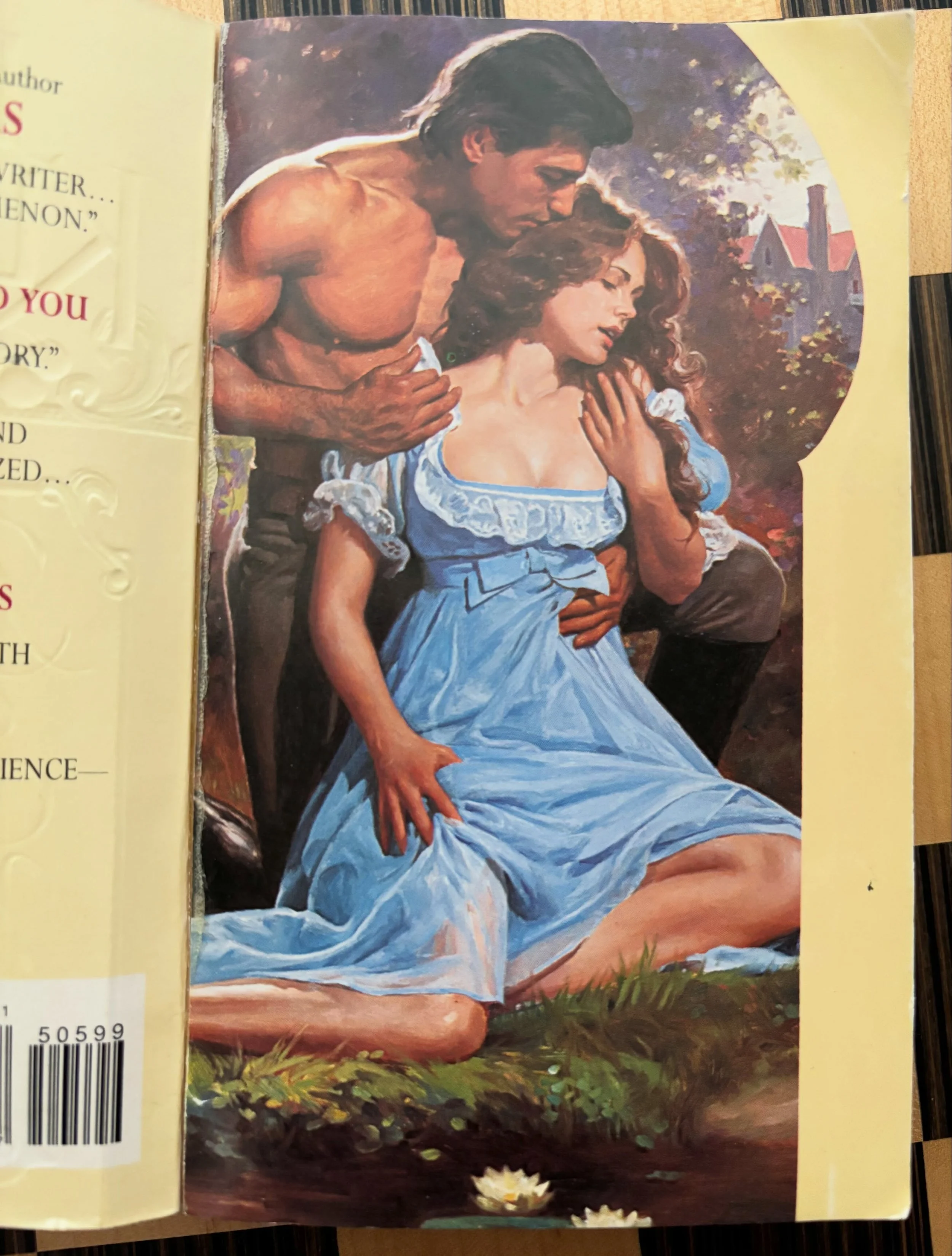 This #StepbackSaturday, I have a recent acquisition and a Lisa Kleypas I have not read yet. This stepback is by the legendary Max Ginsburg, and the diaphanous quality of our heroine&rsquo;s nightgown? dress? is sending me with how it drapes along her
