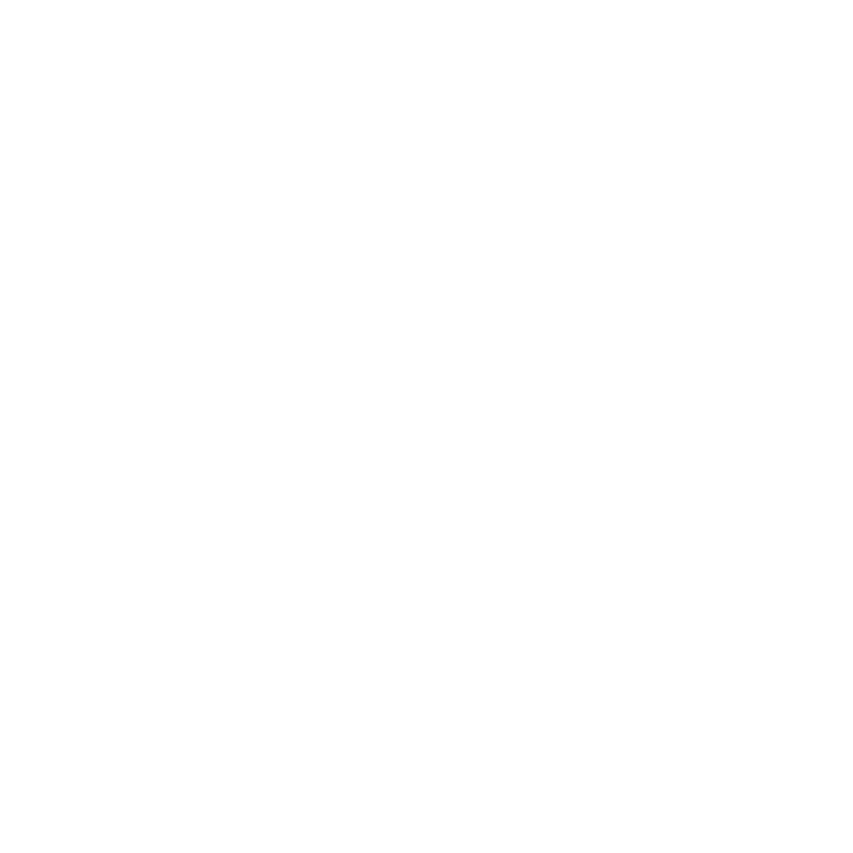 Outline of a rainbow with two stars on each end and a sparkle on the right side.