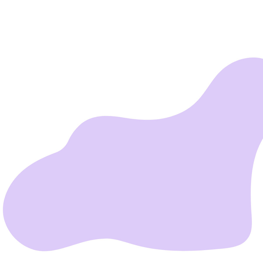 Light purple abstract shape on black background.