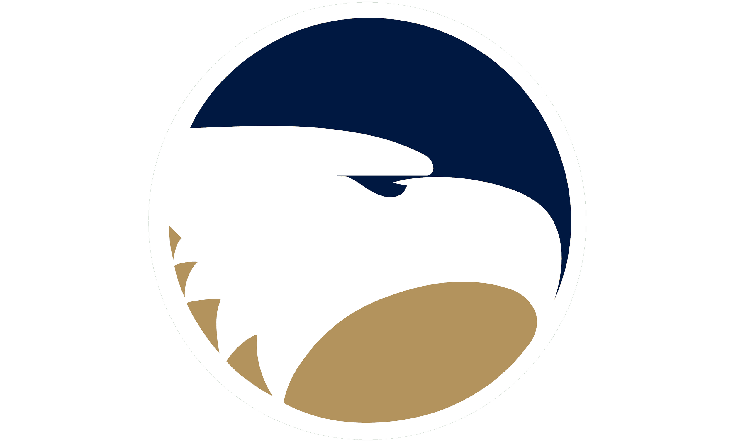 Stylized logo of a bald eagle's head in profile with white, navy blue, and tan colors, enclosed in a circle.