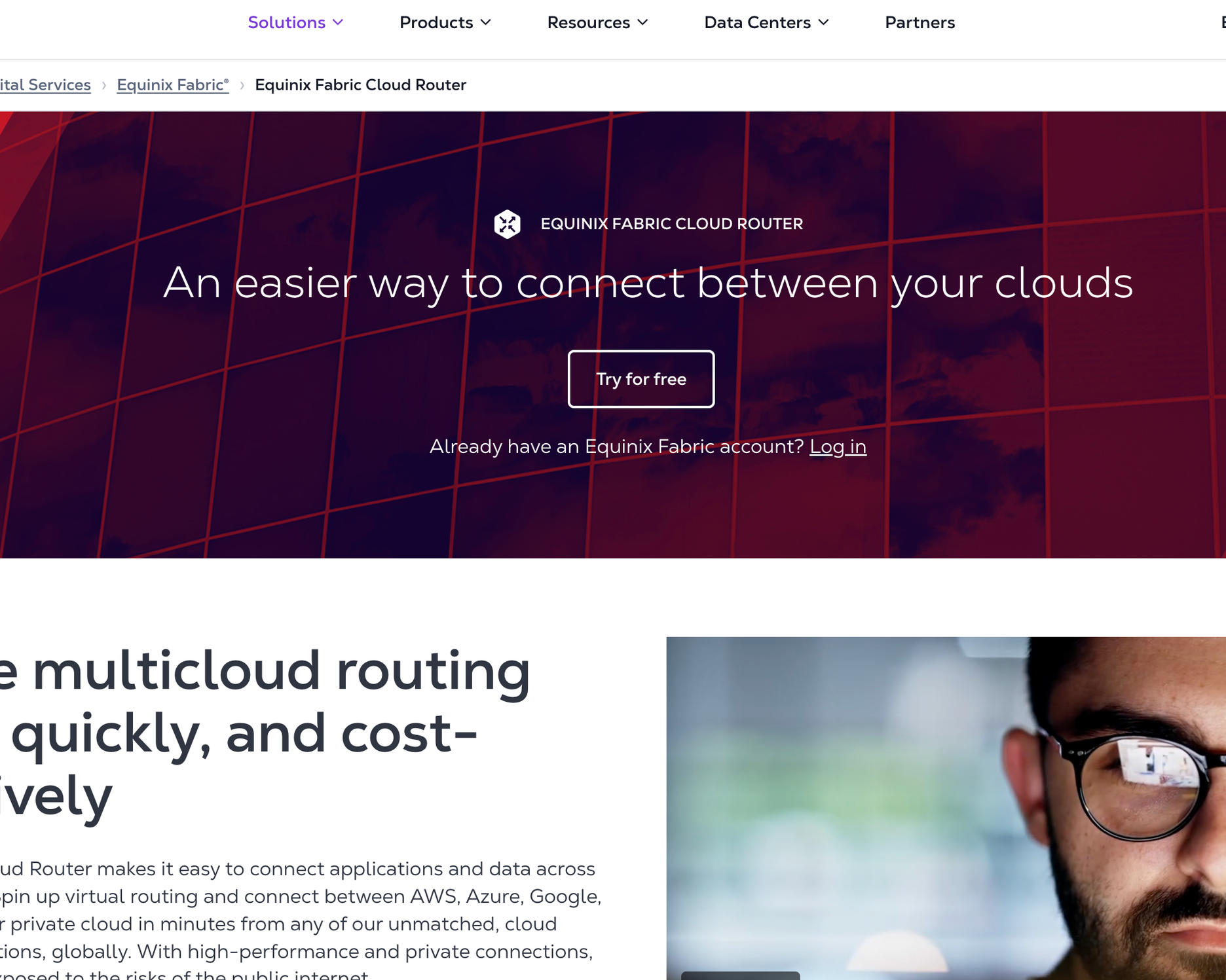 Fabric Cloud Router Product Page