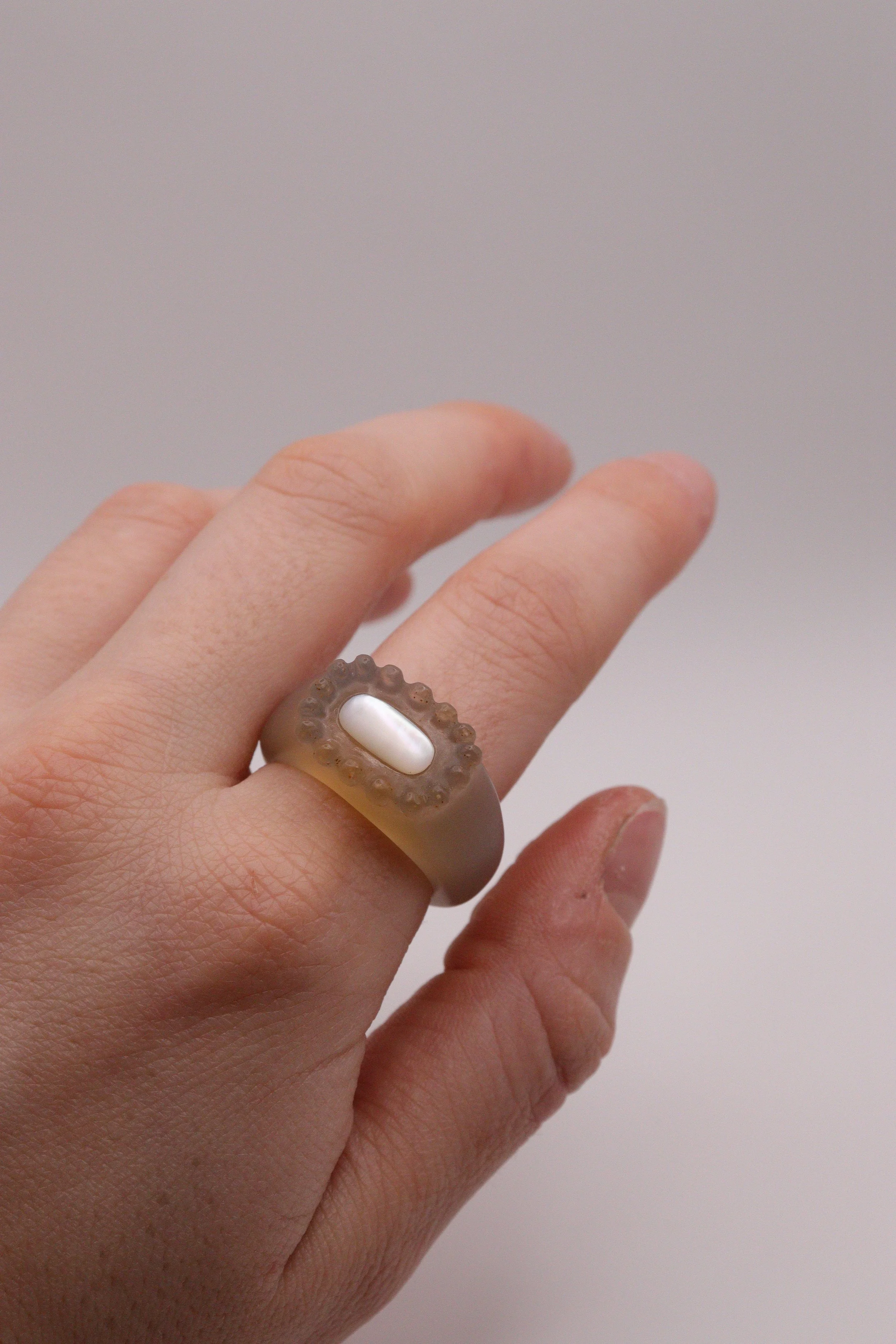 Emily Bailey Chalcedony Signet RIng Worn.JPG