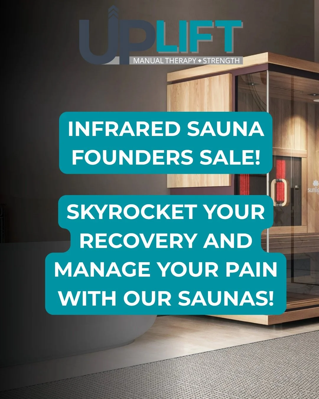 INFRARED SAUNAS FOUNDERS SALE IS LIVE!

The saunas are on their way and are going to be set up in the next 1 to 2 weeks. Over the next 36 hours we are doing a huge founders sale, where you can get bulk sessions or unlimited-use monthly memberships at