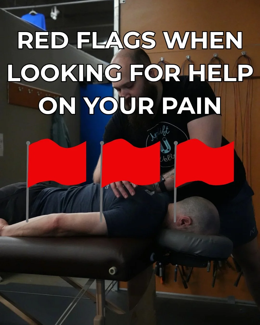 RED FLAGS OF CLINICIANS AND COACHES FOR YOUR PAIN!!

💀5-10 minute assessments (joint ROM only)
💀Thera bands are the heaviest thing they have in their arsenal
💀Every session is the exact same with 0 alterations/progressions
💀There are 3 other peop