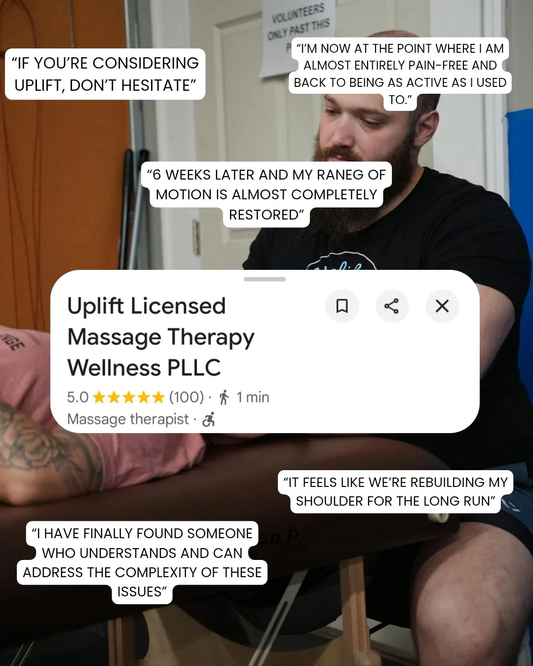 The Uplift Experience 📈📈📈

What can we say? This is what happens when you:

💪🏻Have a consistent assessment and clinical auditing process
💪🏻Create individualized plans
💪🏻Encourage movement and loading
💪🏻Instill confidence and optimism in yo