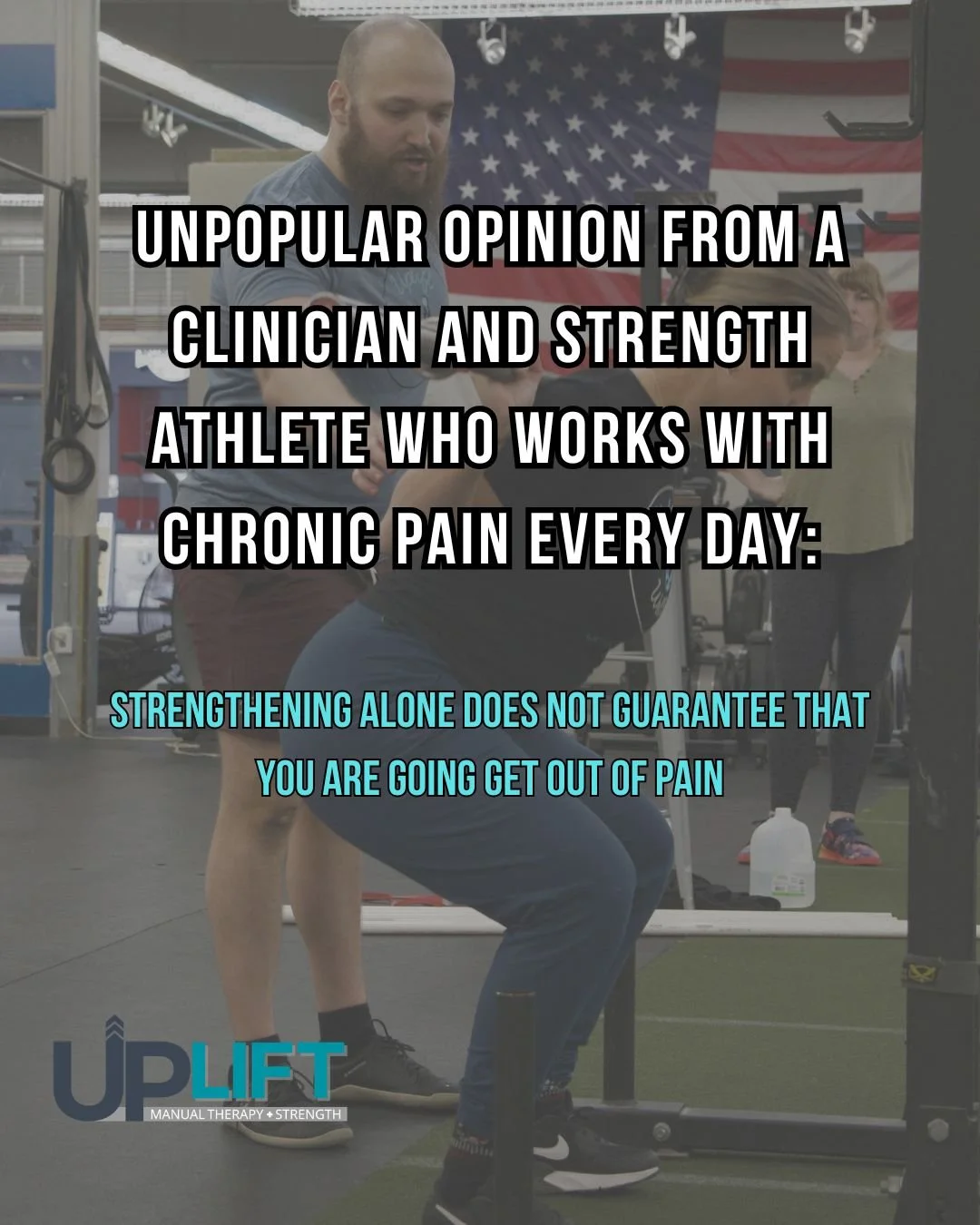 Just getting stronger doesn't always solve chronic pain issues.

If it did, then every really strong person would never experience pain. The muscles ability to produce force doesn't always relate to pain. Can it? Sure. Would I rather you be a strong 