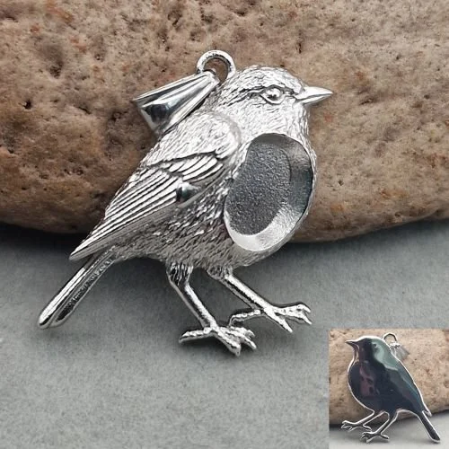 Stainless Steel  Robin Pendant