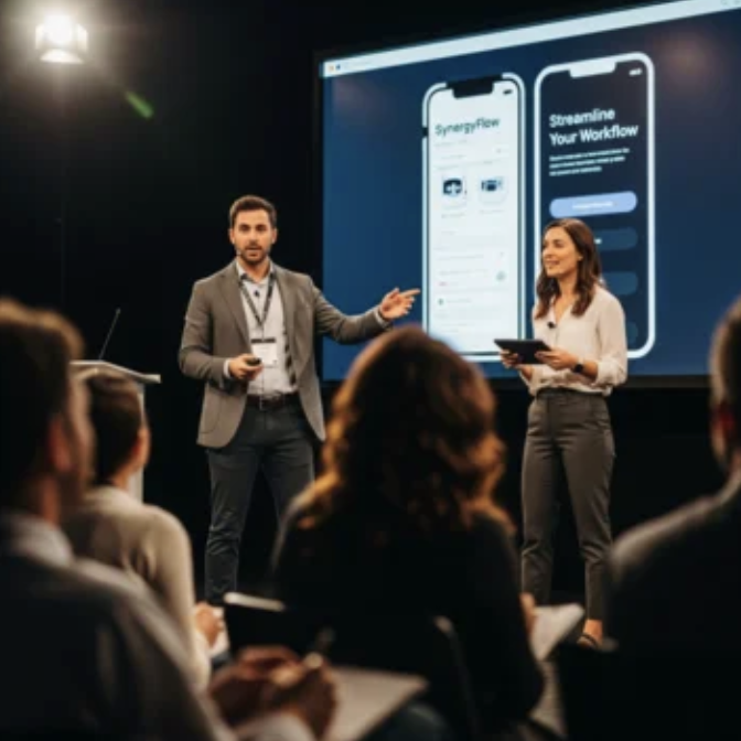 Business pitch scoring and fan favorite voting software