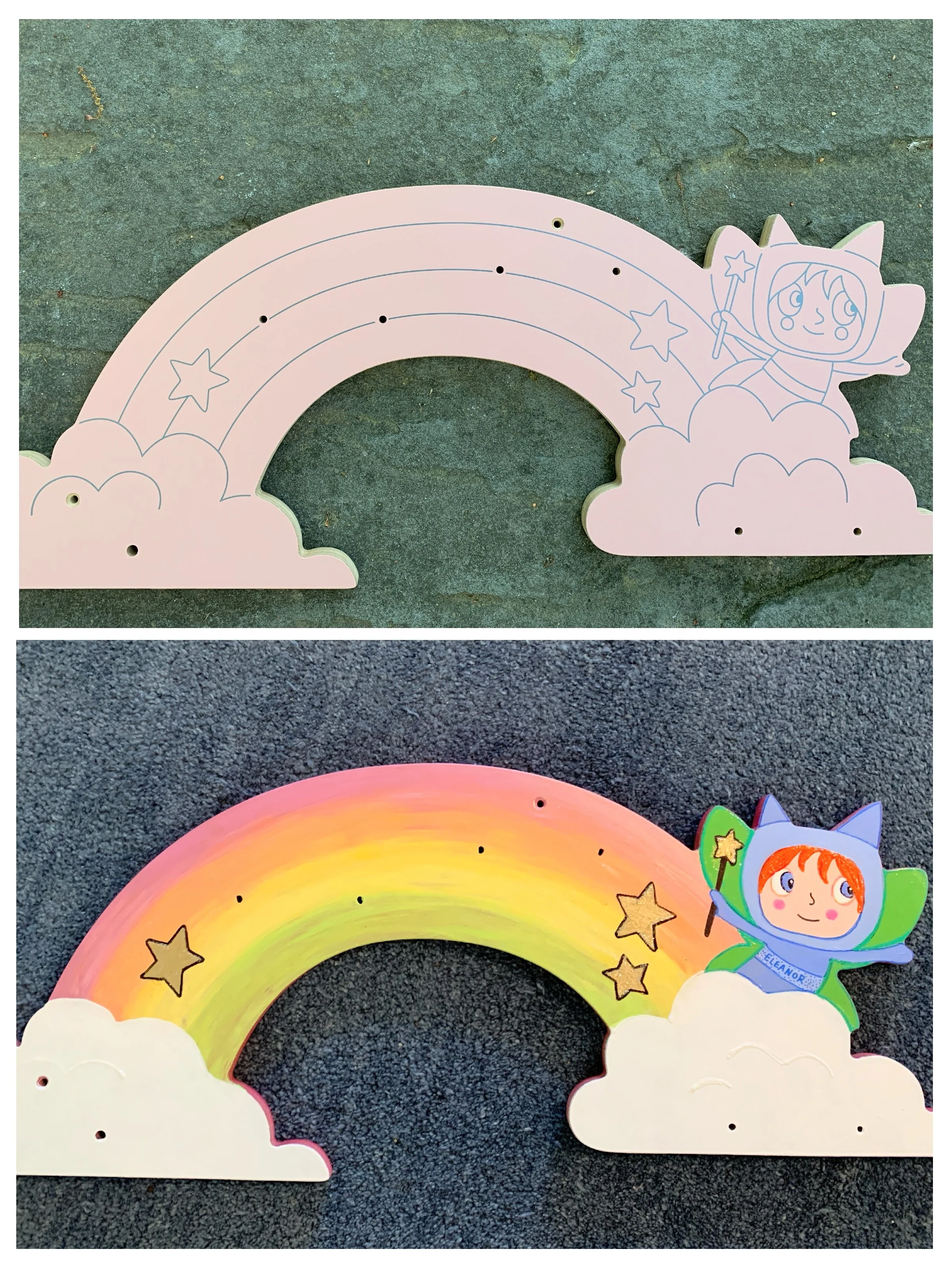 Tonies Display, glow-up with acrylic paint