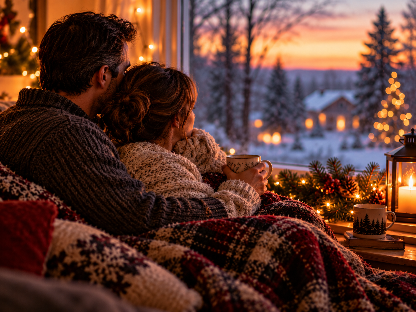 Cozy Winter Window Embrace