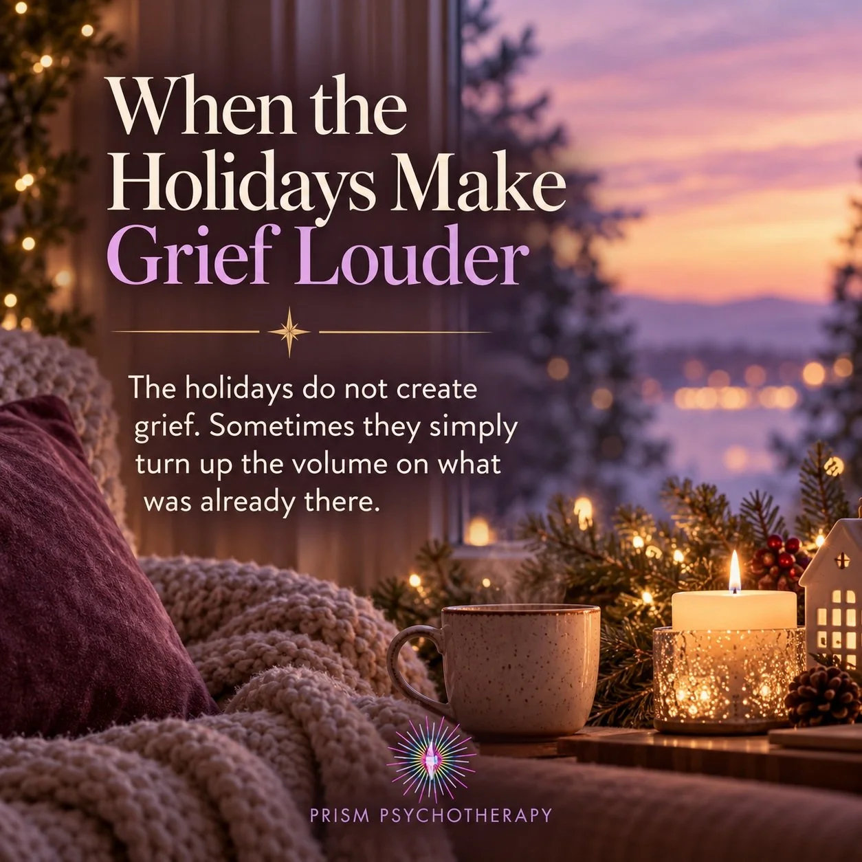 The holidays are supposed to be joyful.

But grief doesn&rsquo;t check the calendar. 💜

Sometimes the traditions, gatherings, music, family expectations, and memories that make the season meaningful can also make a loss feel impossible to ignore.

A