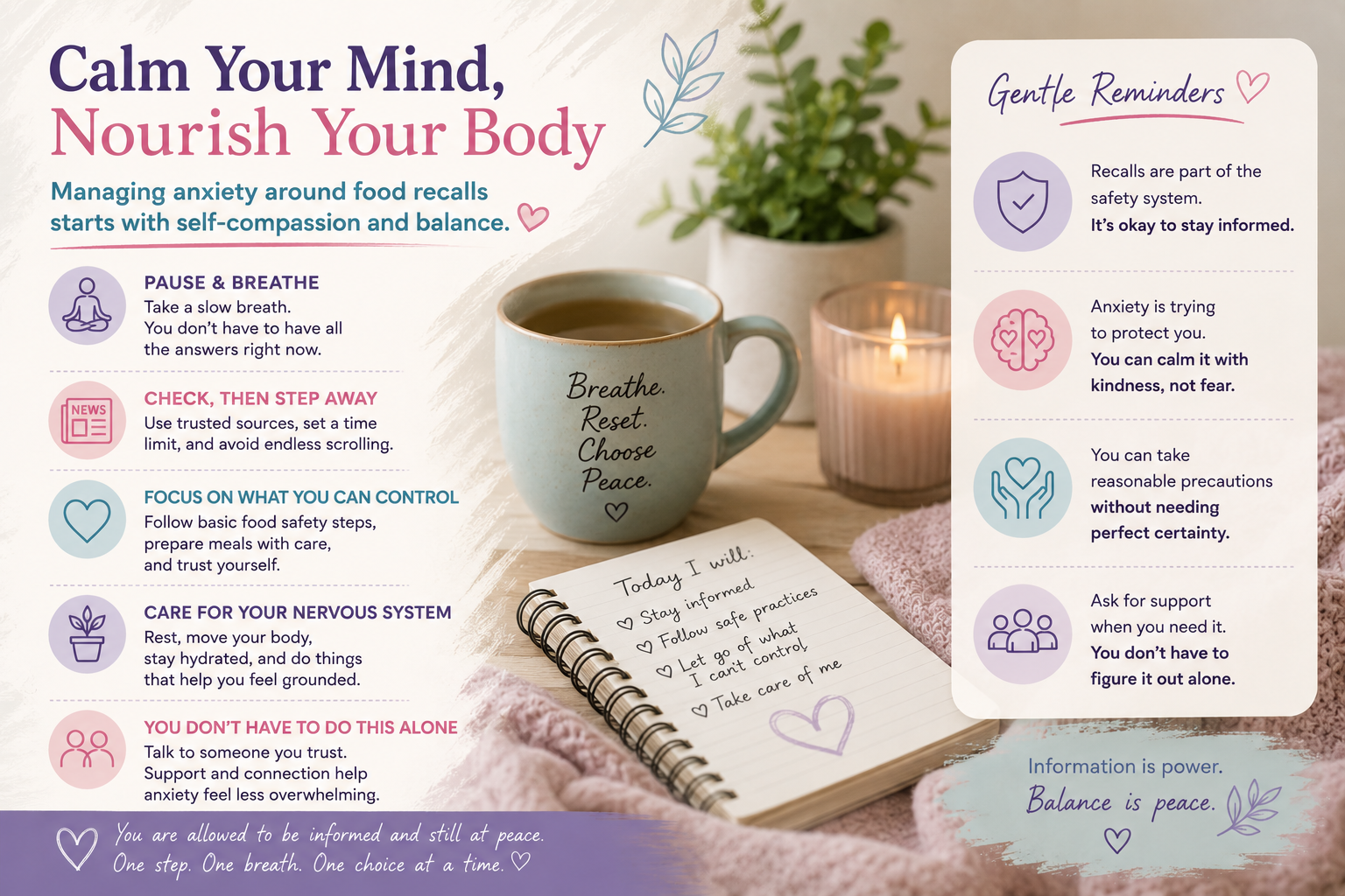 Graphic on managing food anxiety
