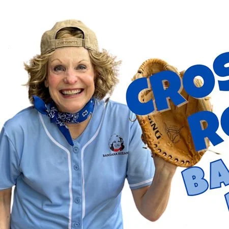Women wearing a baseball glove
