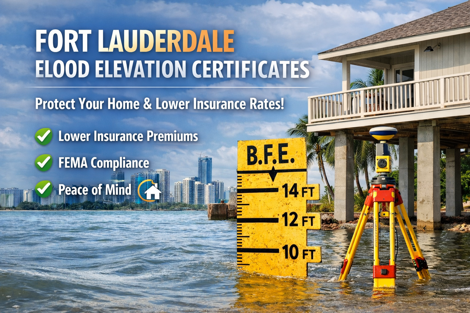Fort Lauderdale Flood Elevation Certificates: Protect Your Home &amp; Lower Insurance Rates
