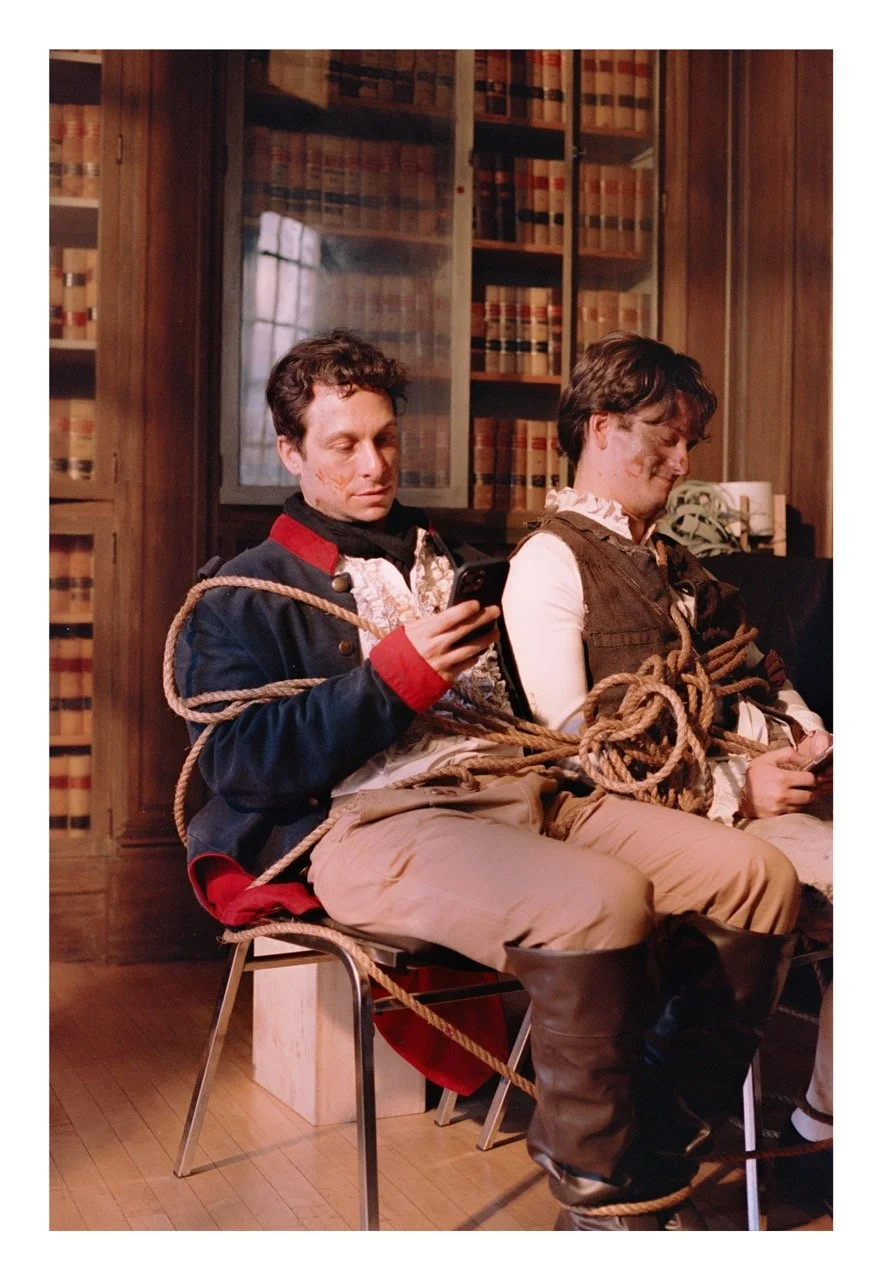 Ross and Spencer, deep in character